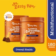 Zesty Paws Turmeric Curcumin Bites - Duck Flavor 90 Soft Chews (EXP:06 2026)