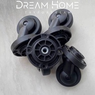 1 Pair Lojel Luggage Wheels Black Double row Wheels for lojel suitcases LoJel Original Universal Whe