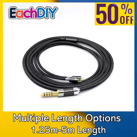 Soft Nylon OFC HIFI Cable For 0.78mm Flat Step JH Audio JH16 Pro JH11 Pro 5 6 7 BA Custom Earphone 2