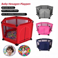Portable Hexagon Playpen Pagar Kanak Mainan Segi enam Playpen Playard Baby Kids Safety Play Fence Pl
