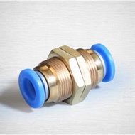 PM-4 Pneumatic Fitting Bulkhead Bulk Head 4mm PM-04