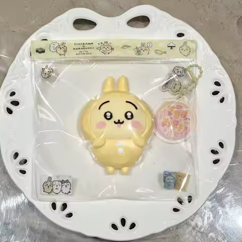 Chiikawa Cartoon Hachiware Usagi Anime Good Looks Pajamas Series Pinch Slow Rebound Unzip Silicone K