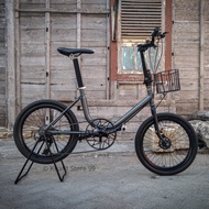 Sepeda Minion Bike Minitrek Frame Bulat Japan 20 inch Asli Dark Grey
