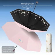 ร่มกันแดดแบบพับได้ ร่วมคอลแลบกับแกลเลอรี่ V&A เคลือบสีดำ 3 ชั้น เปลี่ยนสีได้ พกพาสะดวก ใช้ได้ทั้งกัน