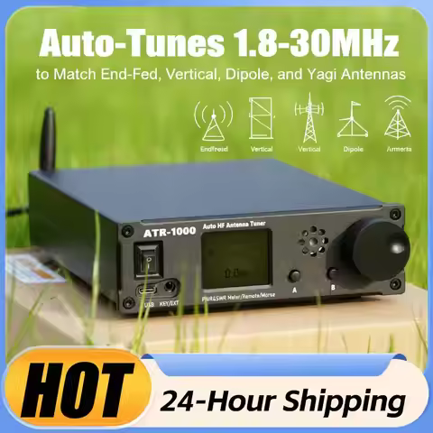 AMNVOLT ATR-1000 1000W 1.8-30MHz Automatic HF Shortwave Radio Tuner with WIFI Smart Remote Control F