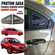 PROTON SAGA VVT MC2 CARBON WINDOW COVER Rear Side Mirror Louver Protector Pelindung Tingkap Kereta