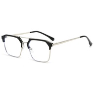 Eyebrow frame, glasses frame, men's half frame, business glasses frame, anti-blue flat glasses.