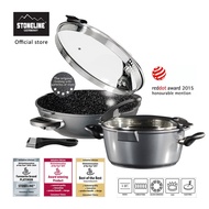 STONELINE® Future 4P Set w/lid (STP0028), (Pot 28cm + Wok 32cm with exchangeable long handle)