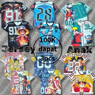 Children's jersey t-shirts 100 thousand get 3 pcs / wholesale children's jersey t-shirts / one peace