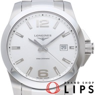 浪琴錶 Conquest 系列腕錶 41mm Conquest 石英錶 L3.759.4/L3.759.4.76.6，附原廠錶盒、保固卡，不鏽鋼錶殼，男士腕錶，銀色，拋光處理，成色極佳 [二手]