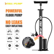 TIGU High Pressure Bicycle Pump With Gauge 160 PSI Air Pump for Bike/Motorcycle/MTB/Car Pam Basikal 