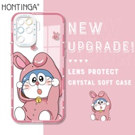 Hontinga Casing Case For OPPO Reno5 5G4G Reno5F Reno 5F Reno6 5G Reno 6 Case Transparent Clear Case Anime Doraemon Soft Silicone Full Cover Camera Protection Shockproof Rubber Cases Back Cover Phone Casing Softcase For Girls