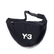 Y3 logo print black shoulder bag chest bag
