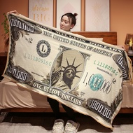 Office Nap Blanket Creative Funny Sand Sculpture Million Dollar Bill Blanket Flannel Air Conditionin