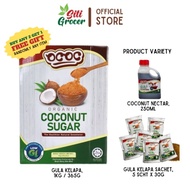 OCOC Halal Gula Kelapa Organik DR. RIZAL Granul 365g & 1kg | Cecair 250ml | Sachet 10g Rendah GI, Ad