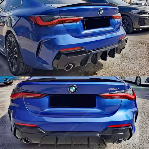 Performance Style Rear Diffuser For Bmw G22 G23 Rear Bumper Lip Splitter 4 Series 420i 420d 430i 430