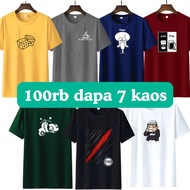 100 THOUSAND T-SHIRT PACKAGE GET 7 PCS | Distro motif t-shirts for adult men