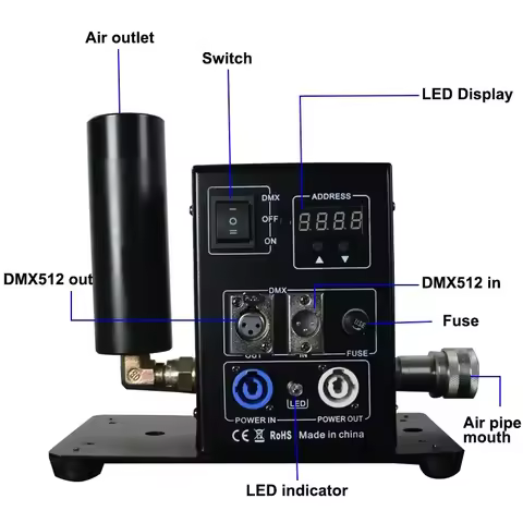Grace DMX Cryo CO2 Jet Machine up 8-10M DJ Party Club Special Effect Smoke Fog Cannon
