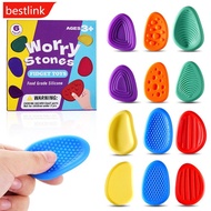 BESTLINK Silicone Sensory Fidget Toy Soft Textured Anxiety Stress Relief Stone Portable Focus Aid Of