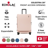 Echolac Celestra 28" Large Luggage Expandable 8 Wheels Spinner | Front Access Opening Lightweight Ha