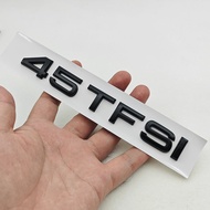1pc 3D ABS Chrome Black Car Sticker Logo TT 40 TFSI 45 TFSI Rear Trunk Badge Emblem Decals For Audi