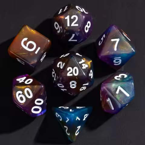 Mixed Color DND Dice Set D4 D6 D8 D10 D% D12 D20 7Pcs/Set 4-color Polyhedral Dices for Dungeons&Drag