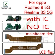 For OPPO Realme 8 5G 8S 5G Mainboard Connect Main USB Dock Charger Port Charging Board display conne