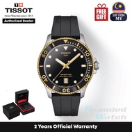 [Official Warranty] Tissot T120.410.27.051.00 Men's Seastar 1000 40mm Black Dial Black Silicone Watch T1204102705100