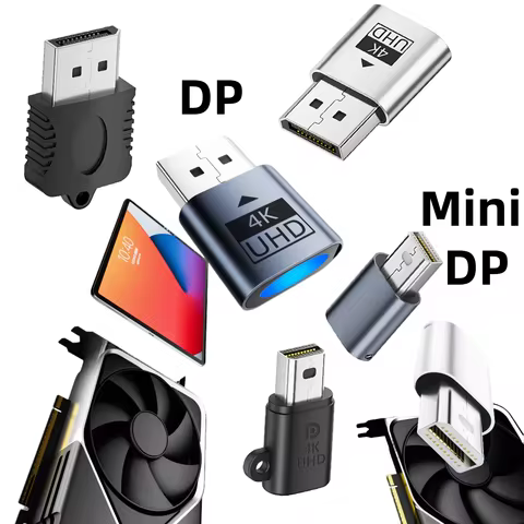 Mini DP Display Port Dummy Plug Headless Ghost Display Emulator EDID Dongle for PC Graphics Card Sup