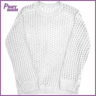 Yoewre Hip Hop Men T-shirt Men Long Sleeve Top Mens Hip Hop Mesh Fishnet Clubwear Top See-through Lo