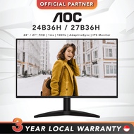 [FAST SHIP] AOC 24B36H | 24" FHD | 1ms | 100Hz | AdaptiveSync | IPS Monitor