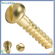 HECCEHZP Wood Screws Slotted Drive  Self Drilling Tapping Solid Brass