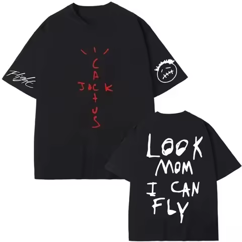 Cactus Jack T Shirt Percent Cotton Men's Clothing Women's Hip Hop Fashion Fans Gift Mom I Can Fly 20