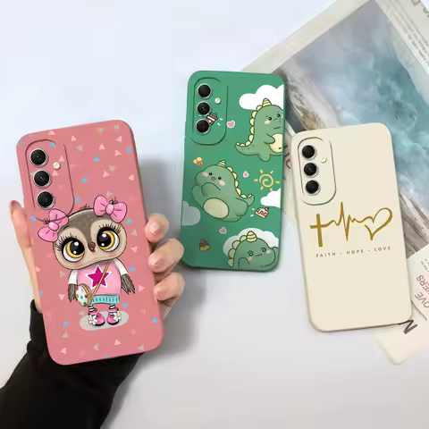For Samsung Galaxy A34 A24 A54 a34 a24 a54 Case Silicone Soft TPU Shockproof Back Cover Dinosaur For