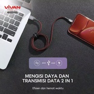 Kabel Data VIVAN VZL100 Iphone Automatic Power-Off QC3.0 100CM Data