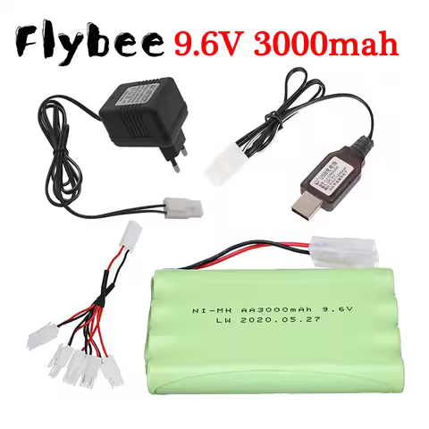 9.6V 3000mAh NI-MH battery Tamiya Plug with charger set for RC Toys Electric toys security lighting 