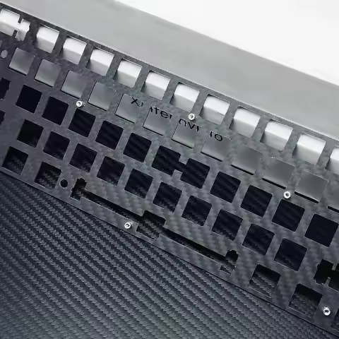 Wooting 60HE Modification Team Positioning Plate Twill Carbon Fiber Customization Mechanical Keyboar