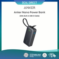 Anker Nano Power Bank,  A1259 10,000mAh Portable Charger with Built-In USB-C Cable