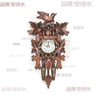 Retro Clock Wall Clock Goods Cuckoo Wooden Alarm Clock Clock Nordic Living Room Cuckoo Timekeeping