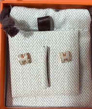 Hermes mini pop H奶茶色耳環