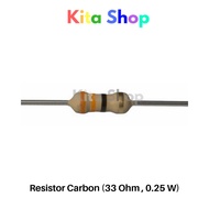 Resistor 33 Ohm (Carbon - 0.25W)