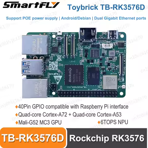 Toybrick TB-RK3576D Development Board 6.0T High Computing Power POE Power Supply Rockchip RK3576 ARM