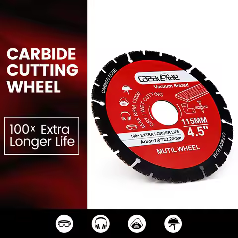 4.5“/115mm Vacuum Brazed Carbide Circular Cutting Disc Wheel Cutting for Wood Boards,Gypsum Boards,F