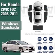 Car Sunshade curtain For Honda CIVIC Type R FD2 FD3 2005-2011 Type-R Magnetic Car Sunshade Front Win