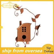 [TopFashion] Metal Bird House with Pole Bird Feeder Bird House Pole Bird House Bracket for Outdoors,