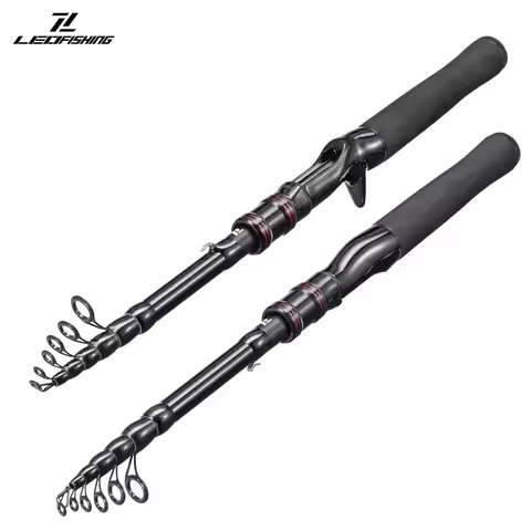 Casting Fishing Rod Carbon Fishing Rod Camping Fishing 4-6 Guides Compact Collapsed Size Fast Action