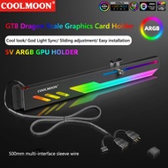 COOLMOON GT8 Horizontal GPU Support 5V ARGB Bracket Video Card Stand GPU Holder