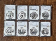 熊貓銀幣 2011.2002. NGC MS66-68 8只出售共$8000