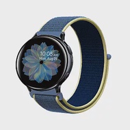 Samsung Galaxy Watch 45/46mm通用 尼龍織紋回環錶帶(錶帶寬度22mm)- 冰洋藍