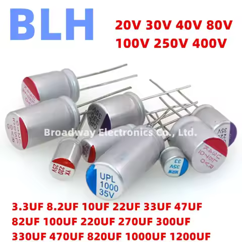 10PCS DIP Solid Electrolytic Capacitor 20V 30V 40V 80V 100V 250V 400V 3.3UF 8.2UF 10UF 22UF 33UF 47U